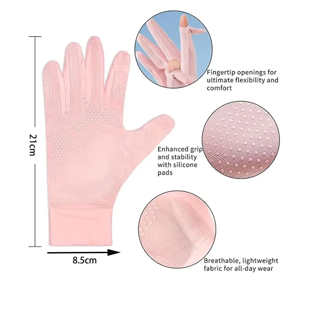 Guantes finos UPF 50+ sin dedos