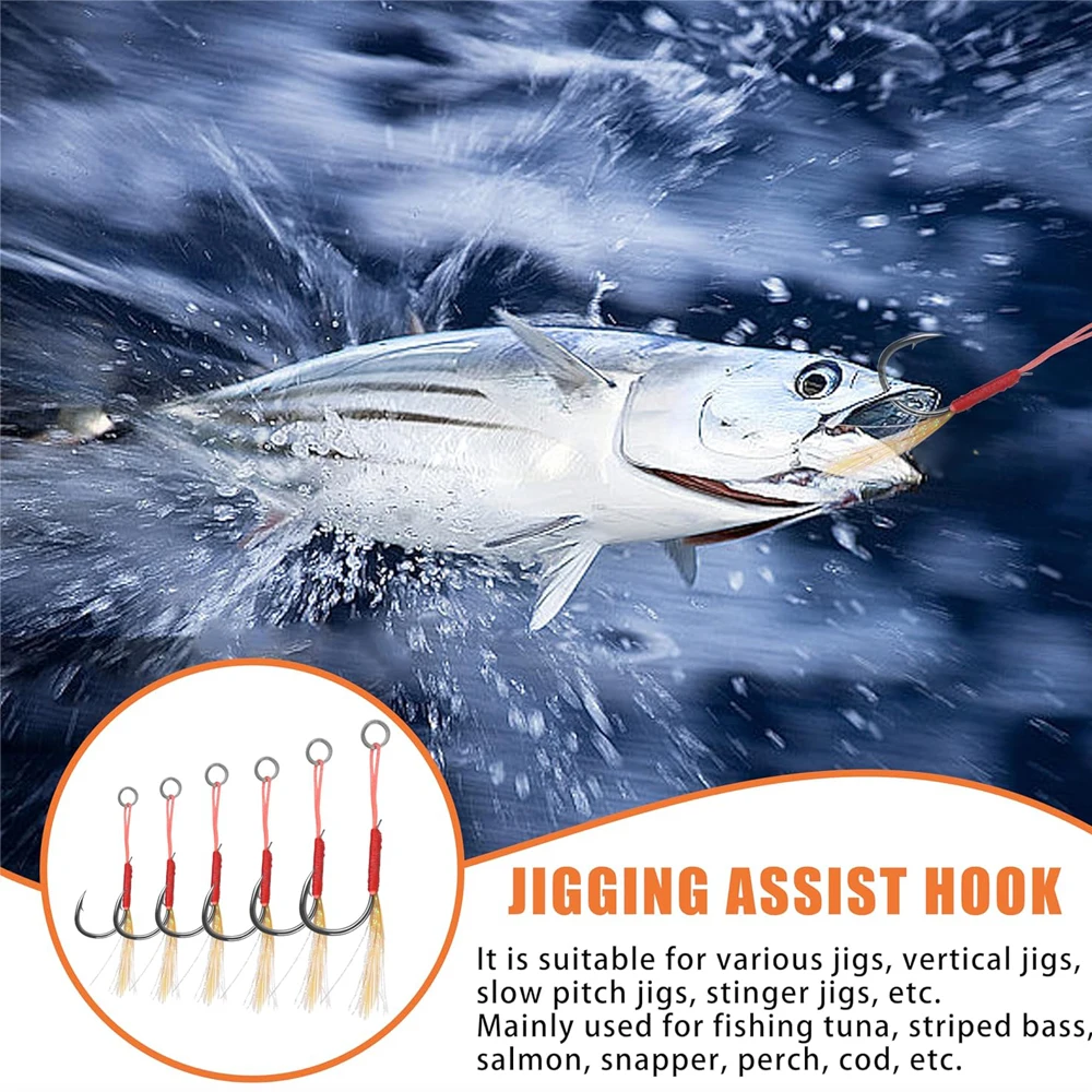 Anzuelos asistencia jigging vertical lenta pesca señuelos marina - imagen 5
