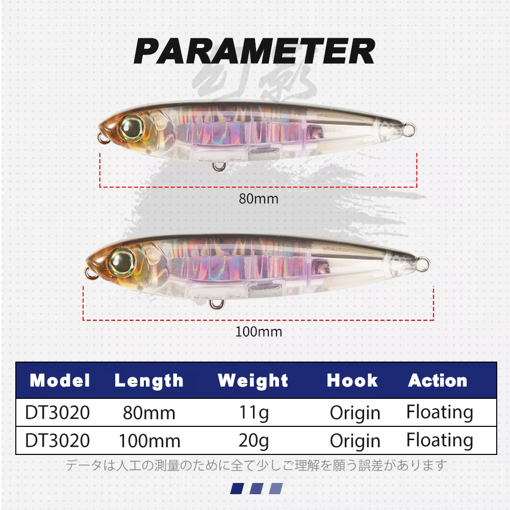 D1 Topwater 3DR Señuelo lápiz para lubina 80/100 mm reflectante - imagen 4