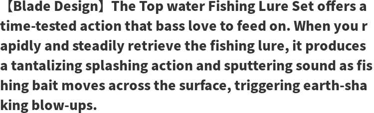 Señuelo Topwater en acción