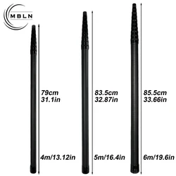 Asta telescópica de carbono para redes con cabezal 8 mm