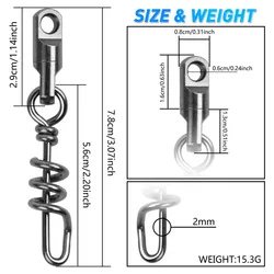 Conector giratorio inoxidable para pesca de atún resistente