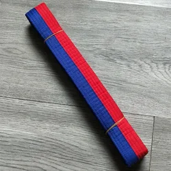 Cinturón Taekwondo algodón negro, rojo, verde y amarillo