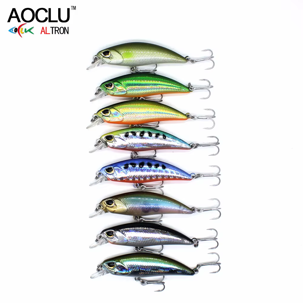 AOCLU Jerkbait Wobbler pequeño – Señuelo duro para trucha y lubina - imagen 5