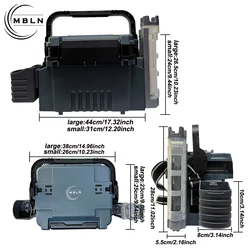 Caja de Pesca Multifuncional Portátil con Asiento, Asiento y Almacenamiento
