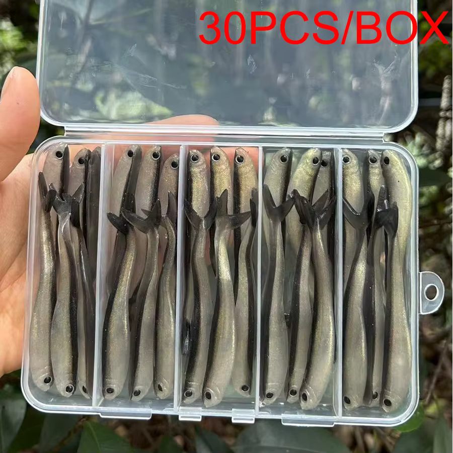 Señuelo Swimbait para lucio con cabeza de plantilla y gusano de vinilo - imagen 2