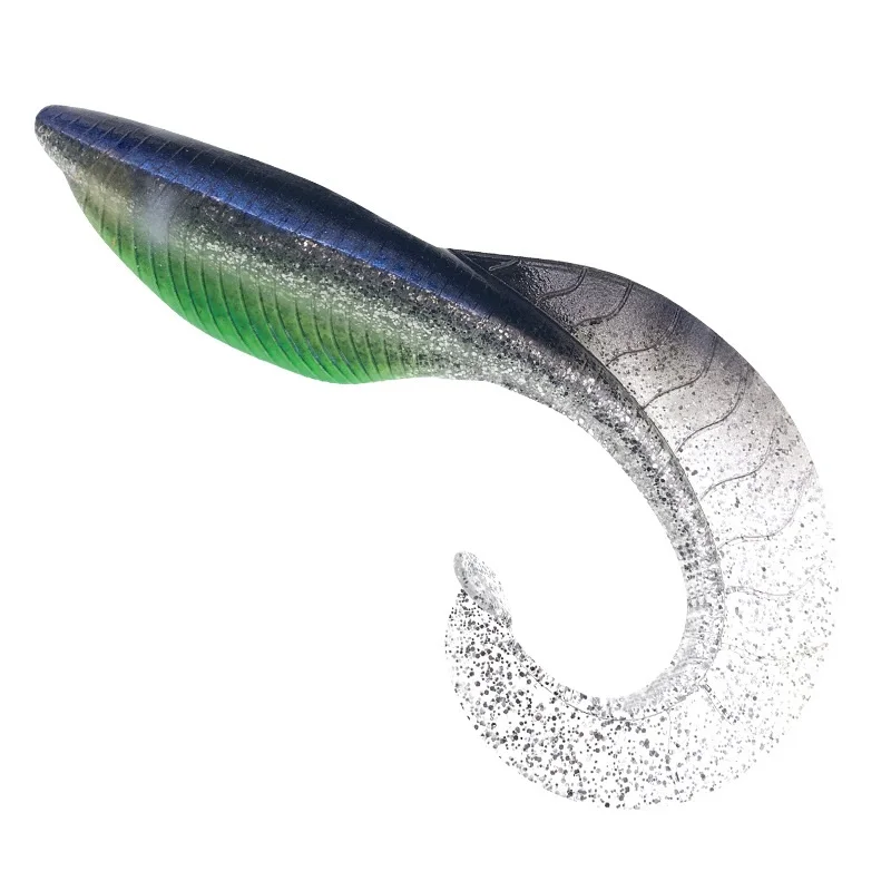 DUODUOYU Señuelo Swimbait blando cola larga para lucio y jigging