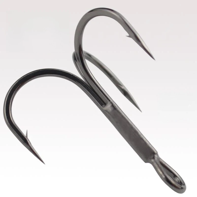 Tríptico de anzuelos para pesca