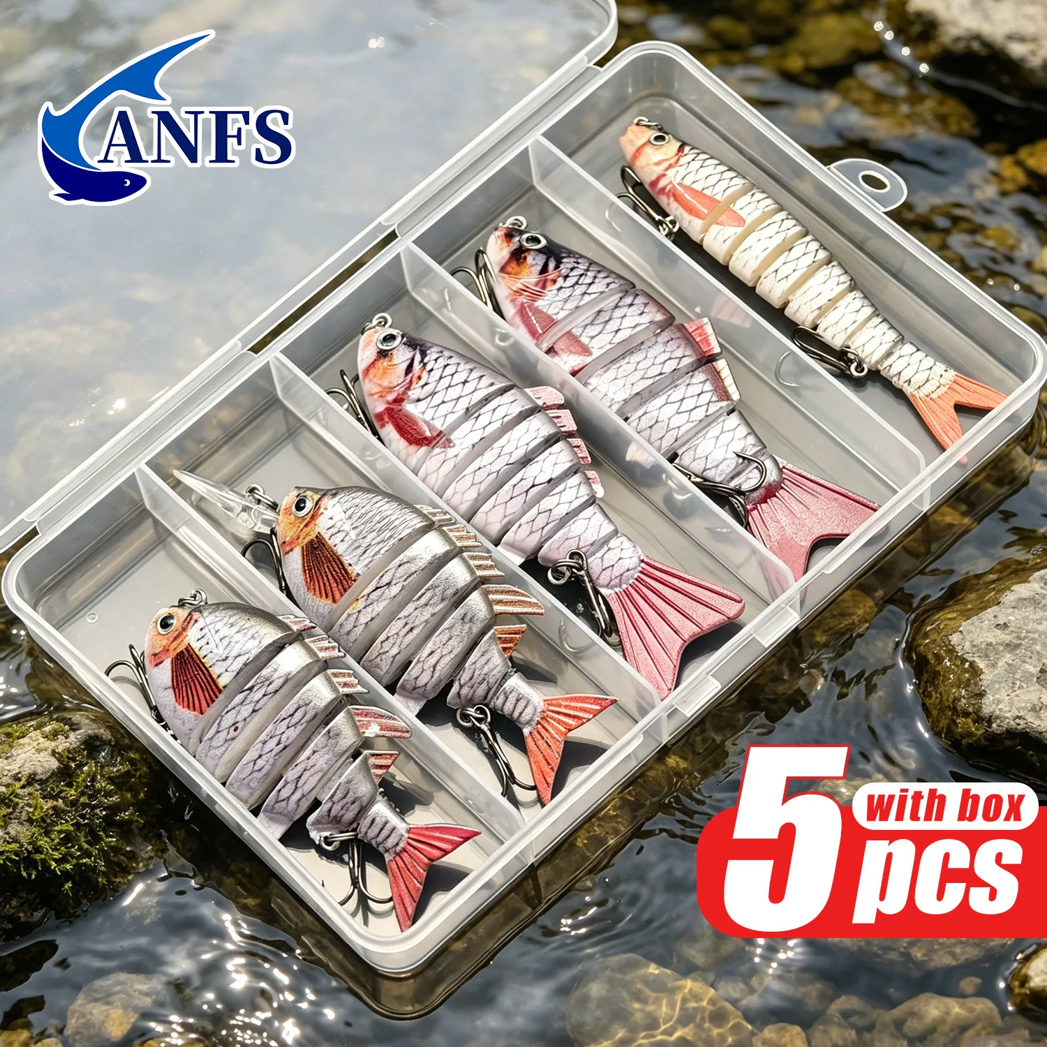 Señuelos multiarticulados ANFS para lubina, hundimiento lento - imagen 4