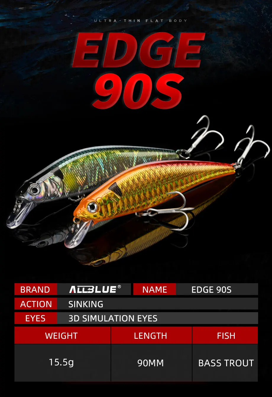 Wobbler ALLBLUE EDGE 90S en vista lateral