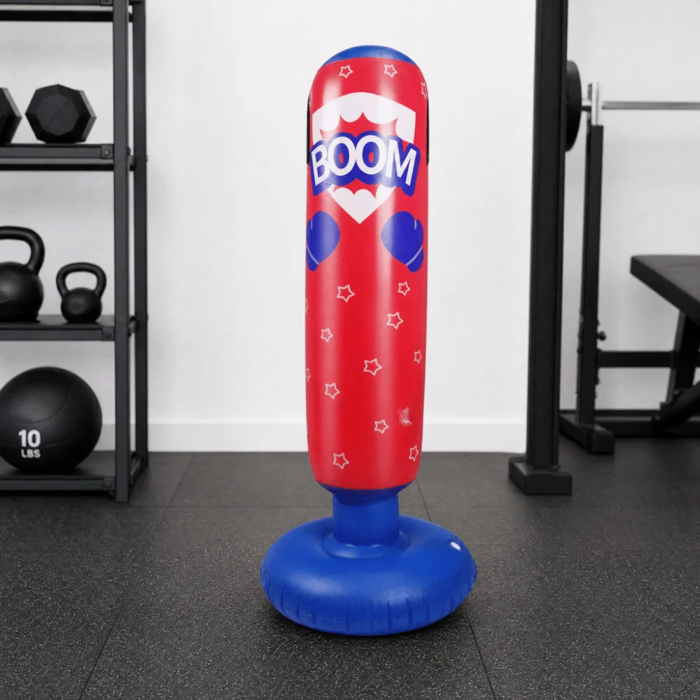 Saco de boxeo inflable PVC con base ponderada y soporte propio - imagen 2