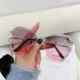 Gafas de sol sin montura con protección UV y pedrería para mujer - imagen 4