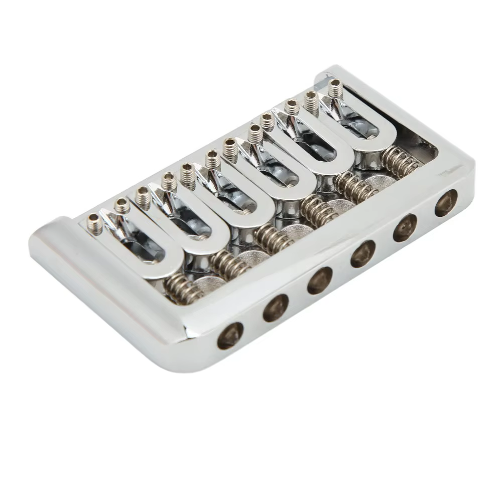 Puente de Guitarra Eléctrica Plateado 76 mm con Sillín en U - imagen 4