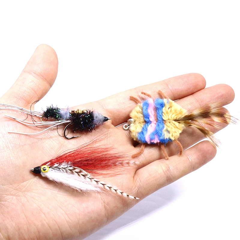 Señuelo mosca salada baitfish y crayfish para lubina, bonefish - imagen 2