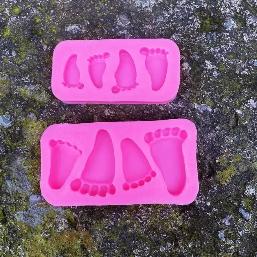 Molde de silicona 3D pies de bebé para fondant y chocolate - imagen 5