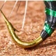 Anzuelos tipo mosca con cola curva dorados, micro para pez pequeño - imagen 3
