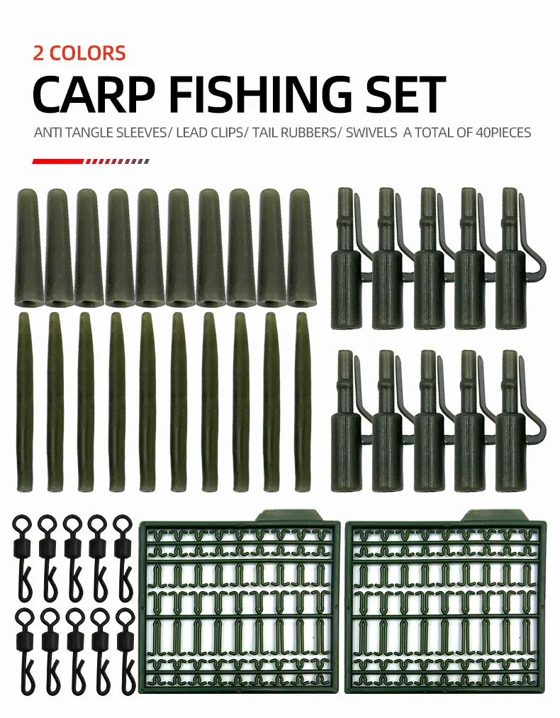 Kit de accesorios ShareShark para montaje de aparejos de carpa