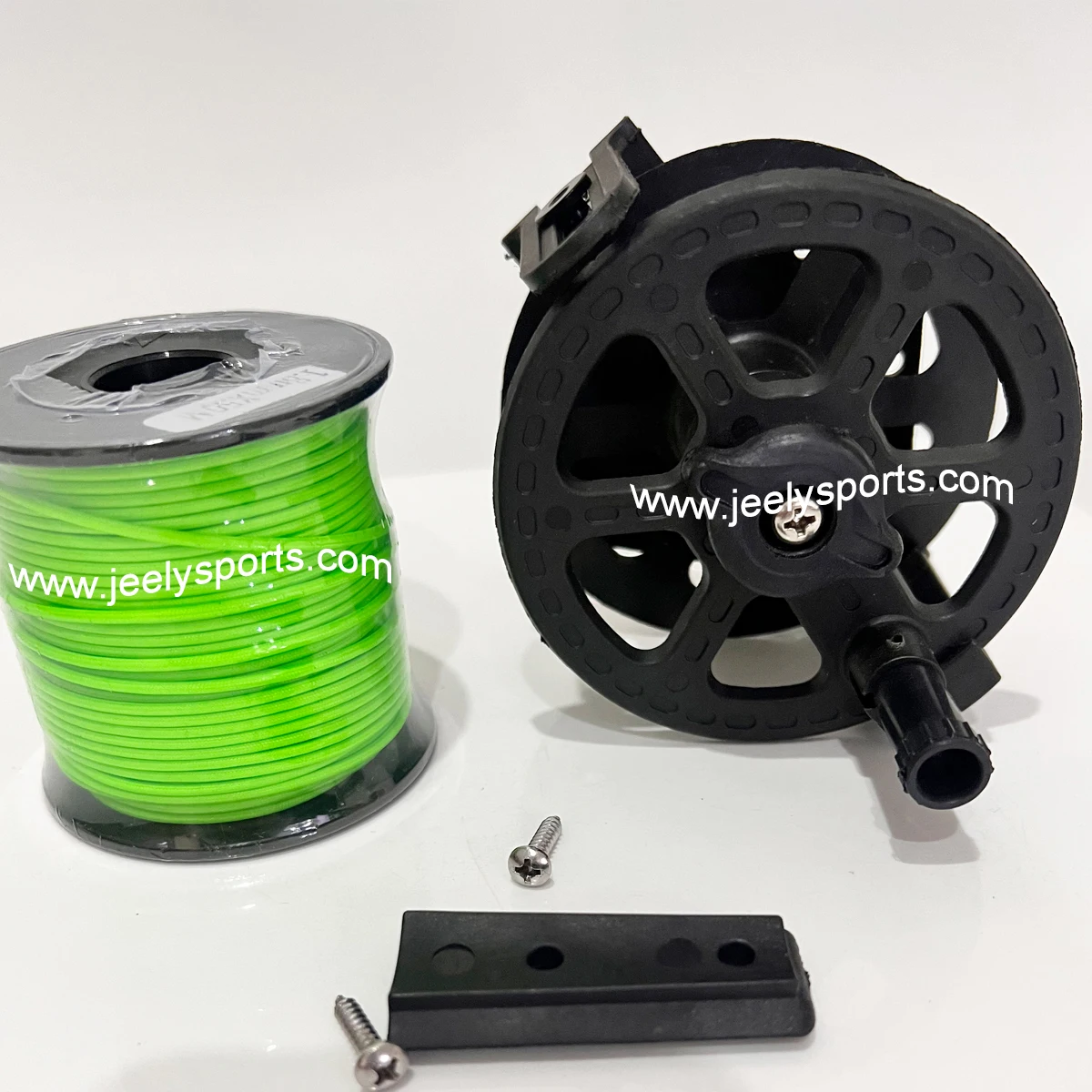 Carrete de pesca submarina madera y metal con línea de espectros - imagen 3