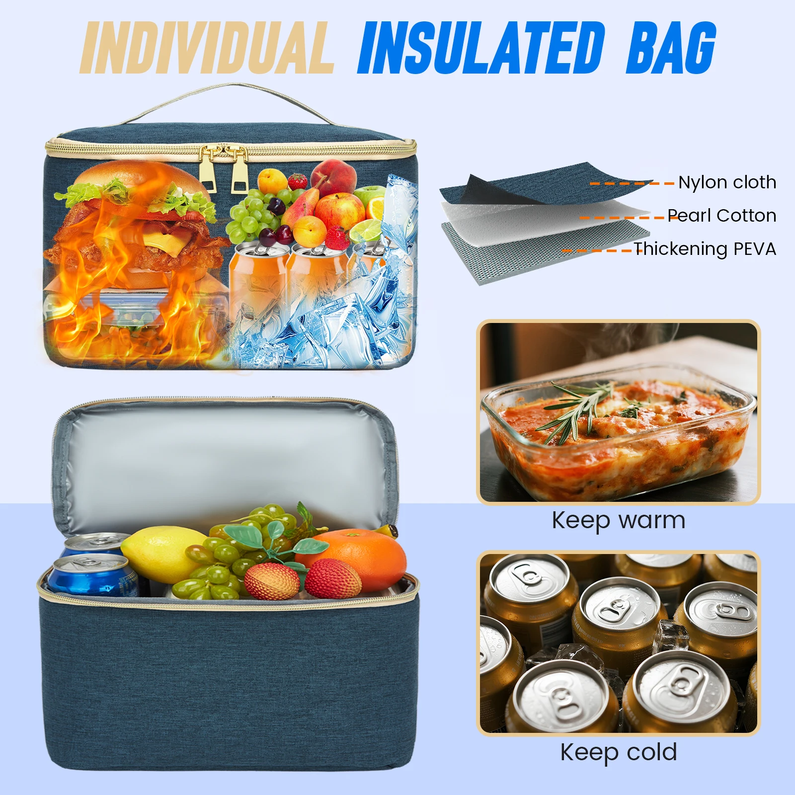 Mochila para portátil de 15,6 pulgadas con USB y compartimento térmico - imagen 4