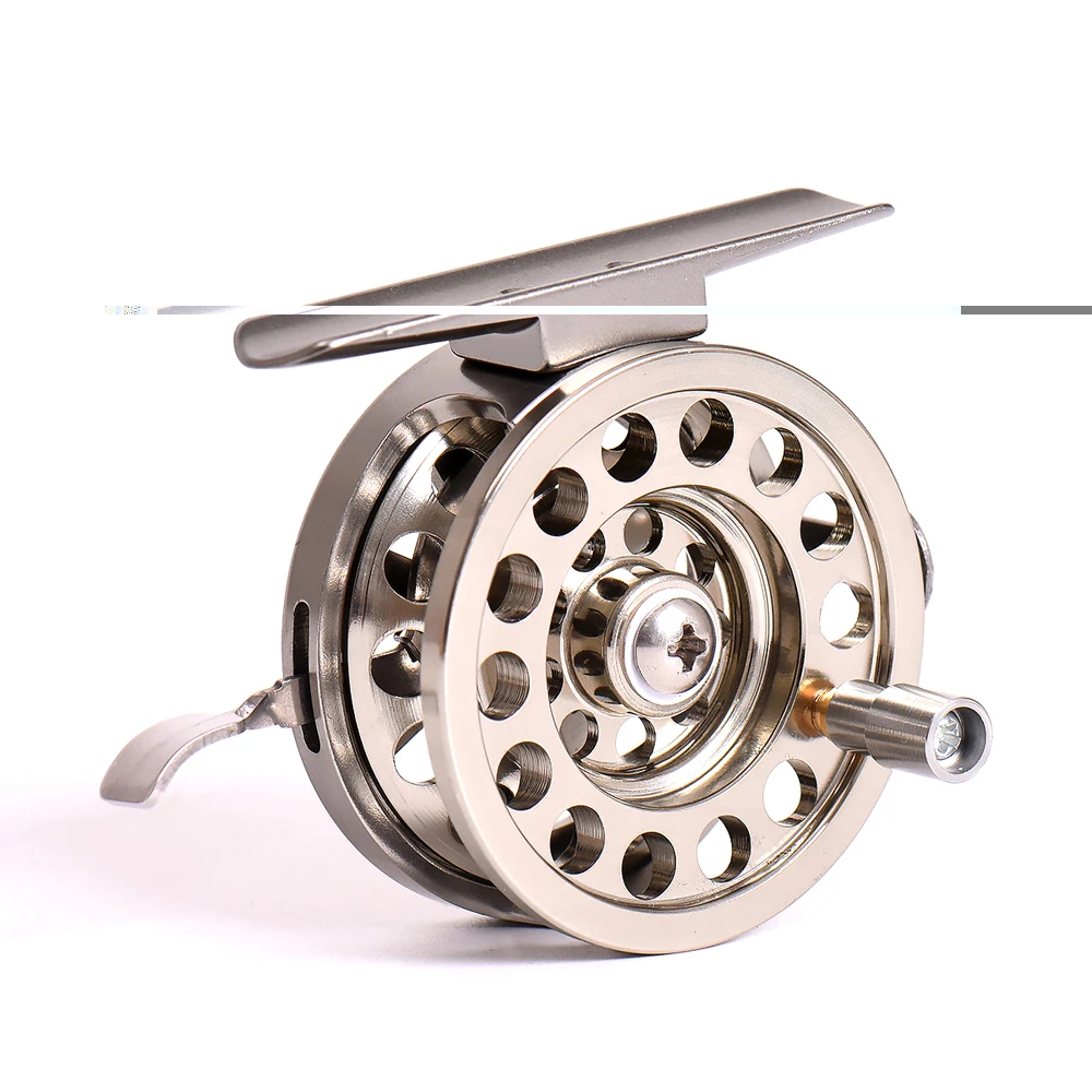 Carrete de pesca con mosca de aleación de aluminio