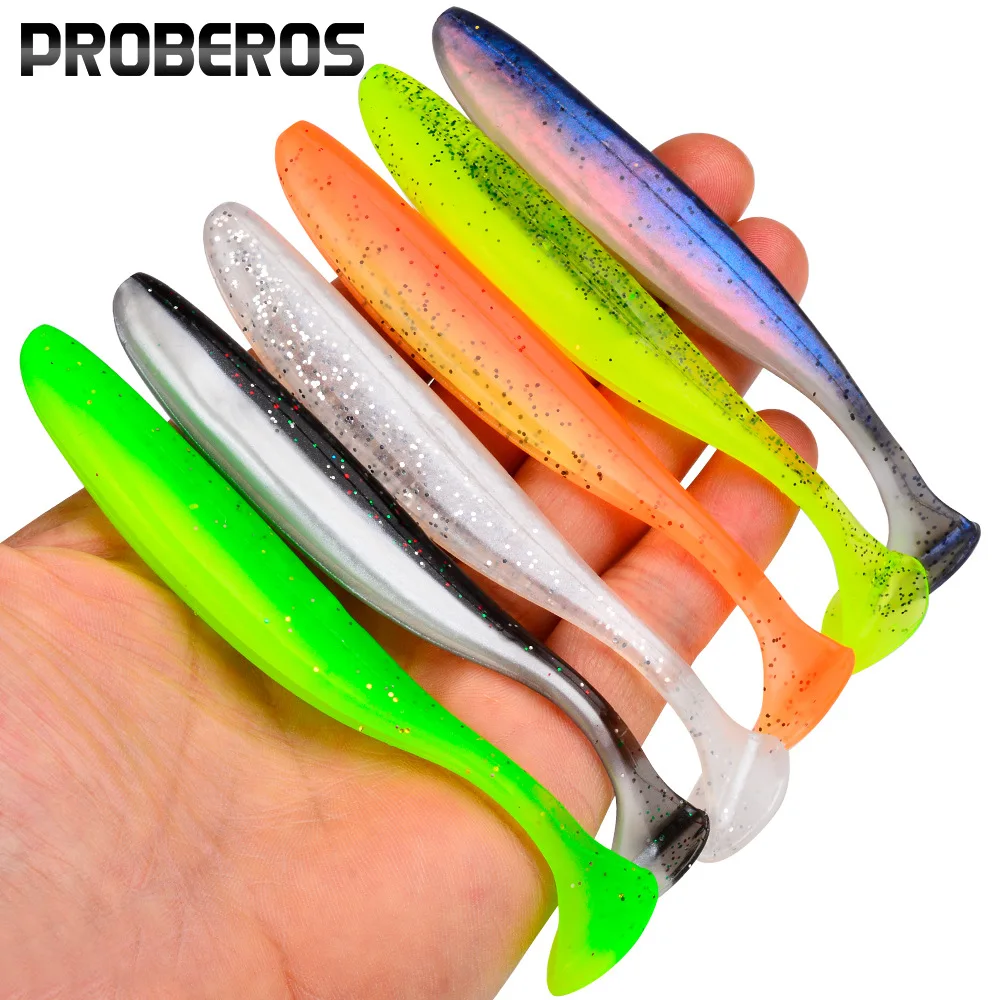 Señuelos blandos de silicona en colores variados