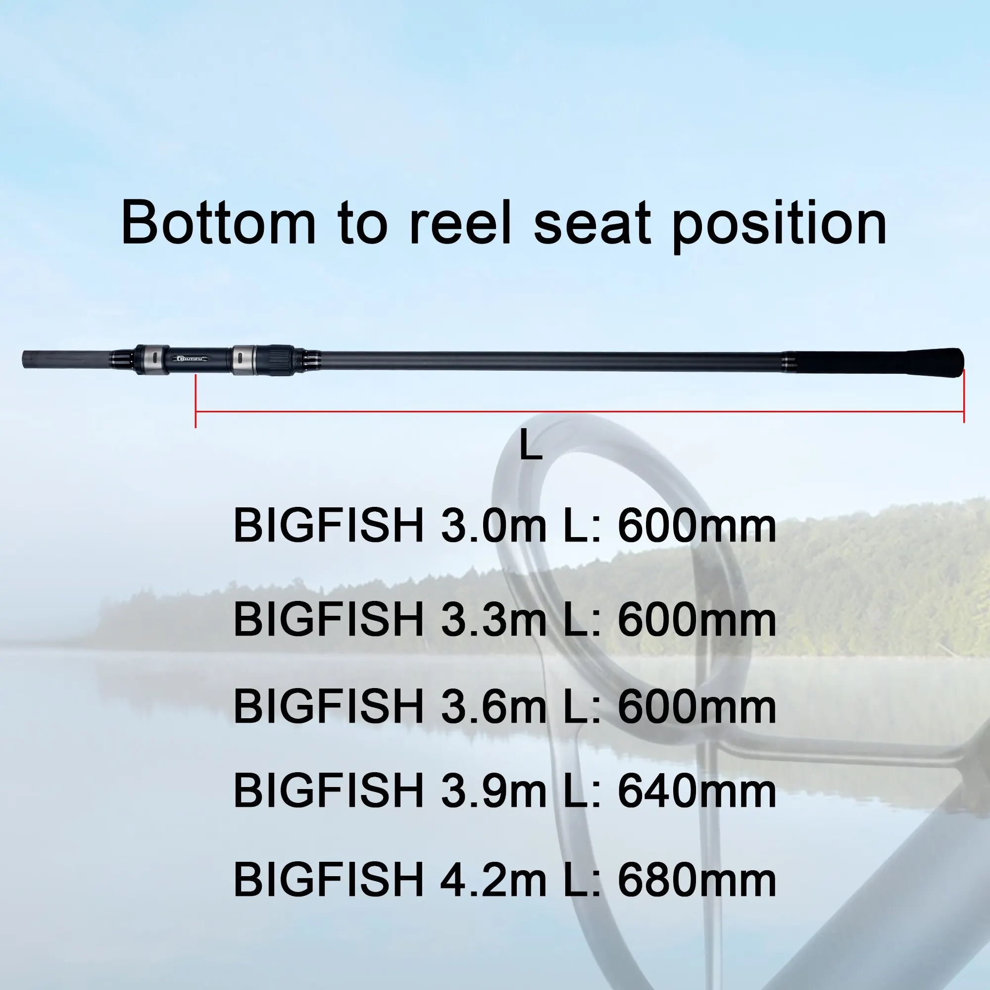Biutifu Bigfish T800 — Caña surfcasting para carpa resistente - imagen 4