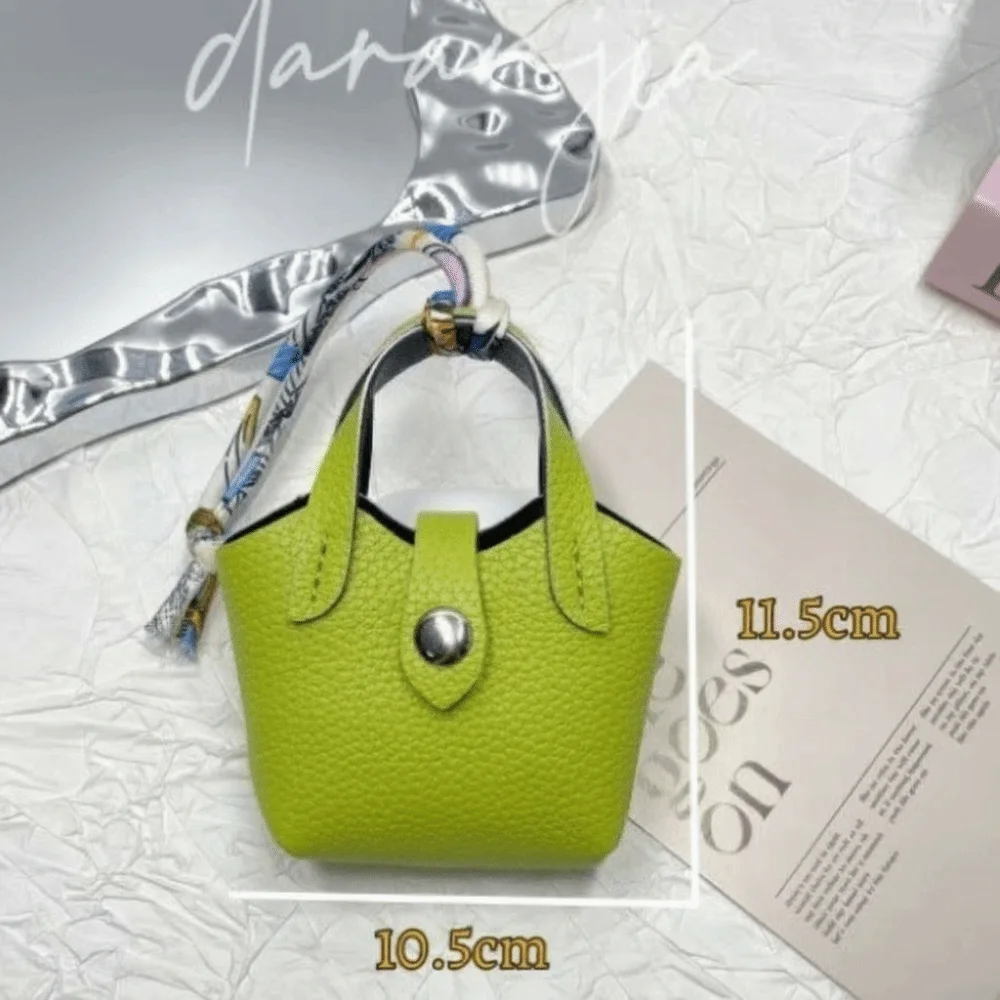 Bolsa para auriculares Bluetooth de cuero PU con llavero portátil - imagen 4