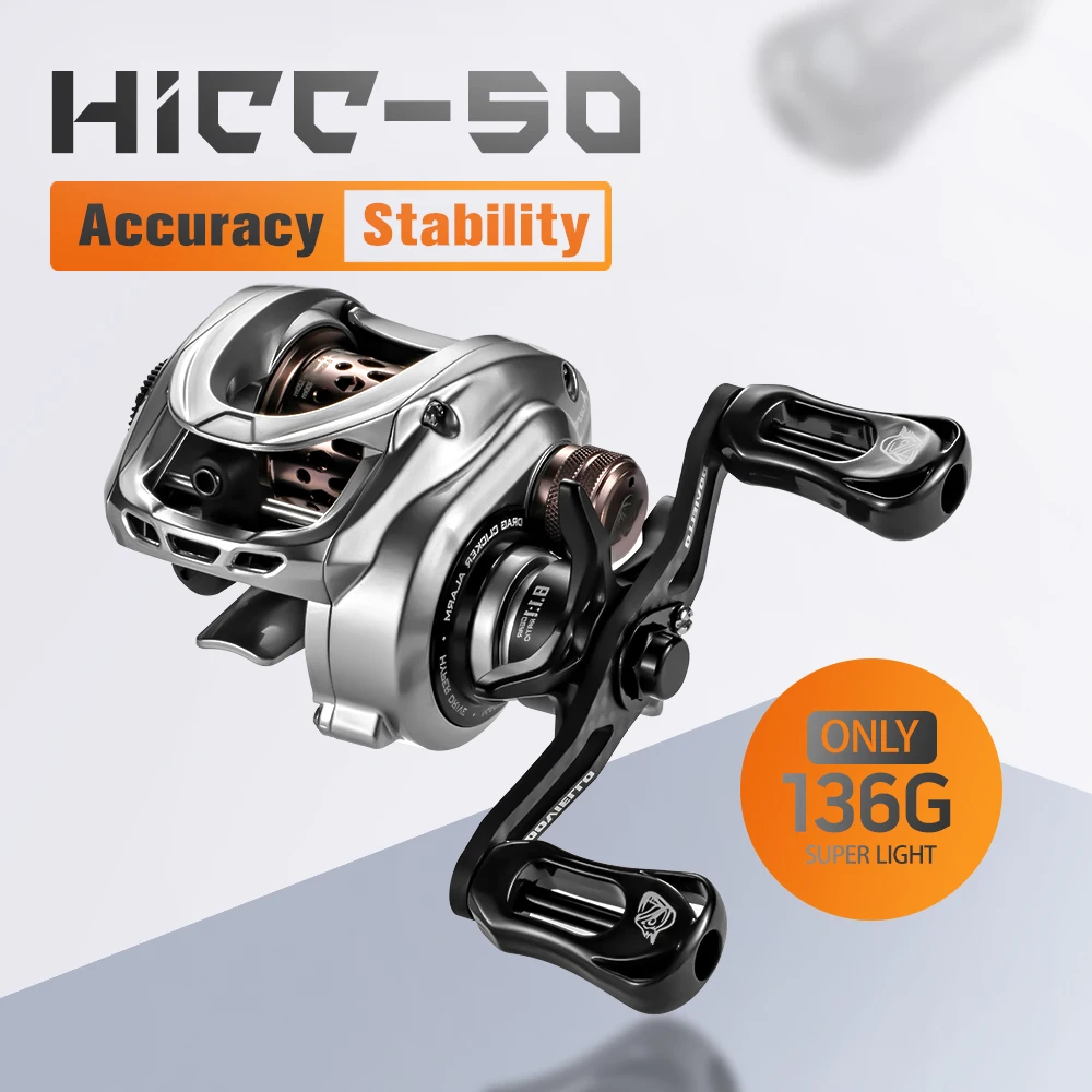 Carrete Baitcasting Compacto de Carbono Soloking HICC-50 – Pesca Eficaz