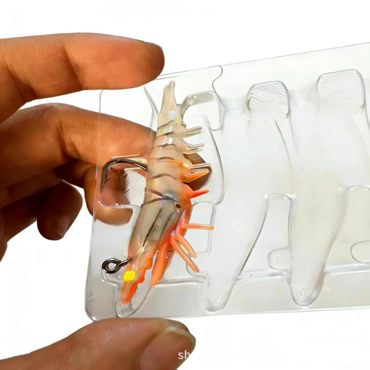 MUKUN vinilos de camarón con cabeza plomada y anzuelo - imagen 2