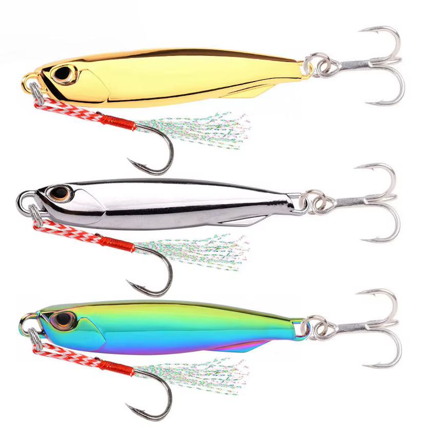Jig metálico plateado para pesca de spinning y jigging en mar - imagen 4