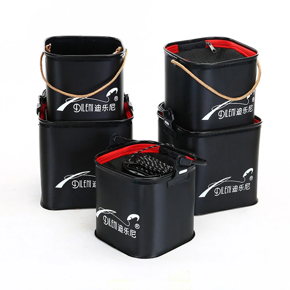 Cubo plegable para pesca de pez vivo - Ligero con asa - imagen 4