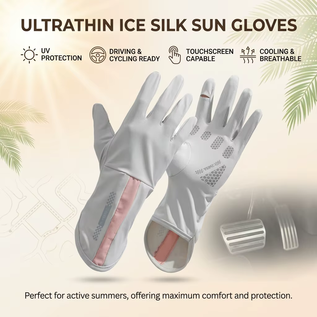 Guantes de ciclismo para mujer UV – Dedos completos transpirables - imagen 3