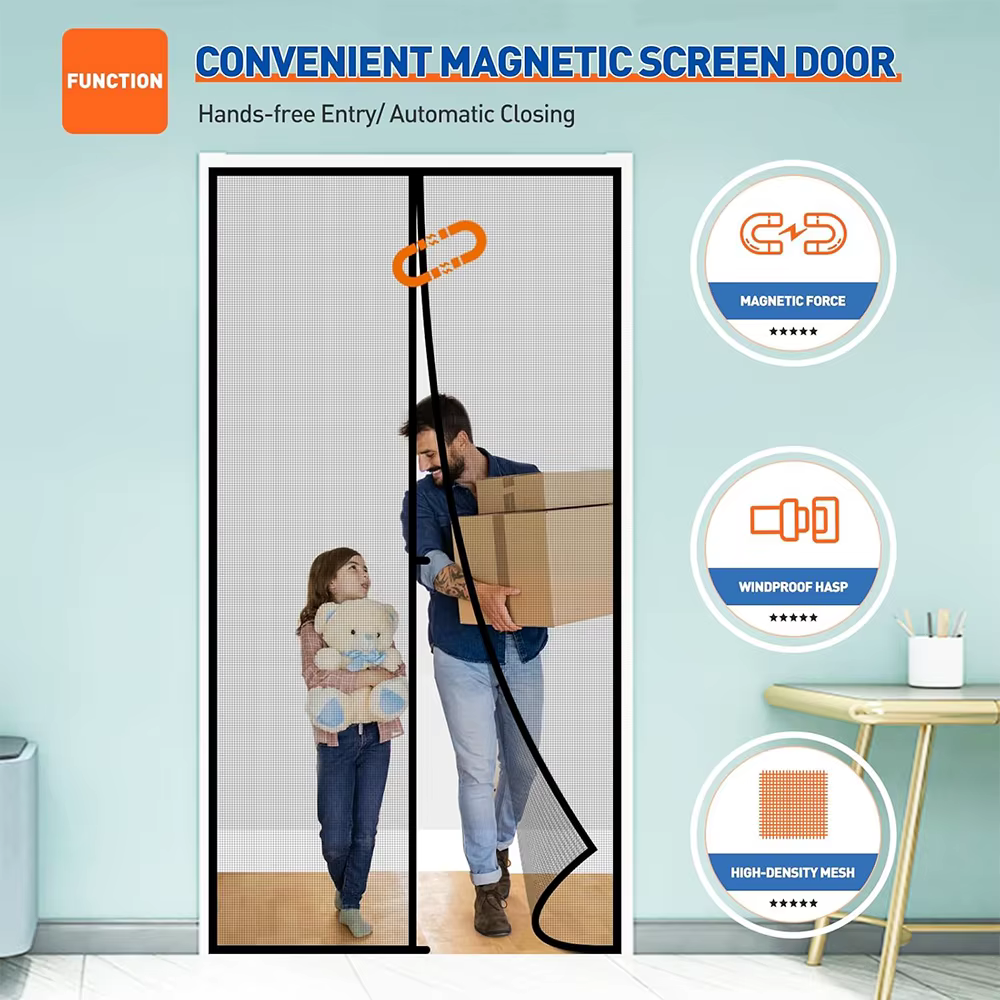 Mosquitera magnética para puerta – Fácil montaje y cierre automático - imagen 2