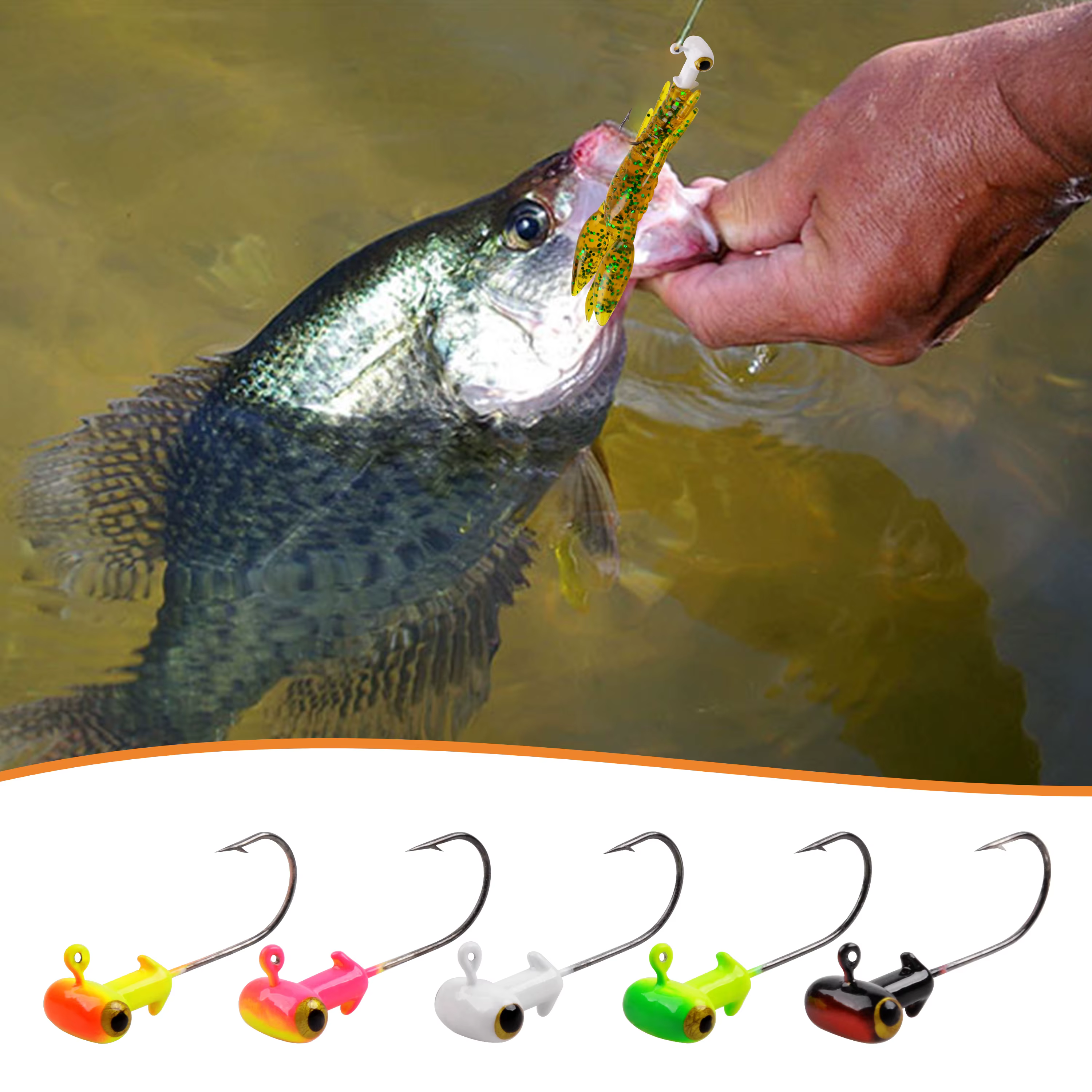 Jig Heads doble ojo – Acabado brillante para black bass - imagen 4