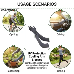 Mangas de protección solar UPF Cool Touch para ciclismo ligeras