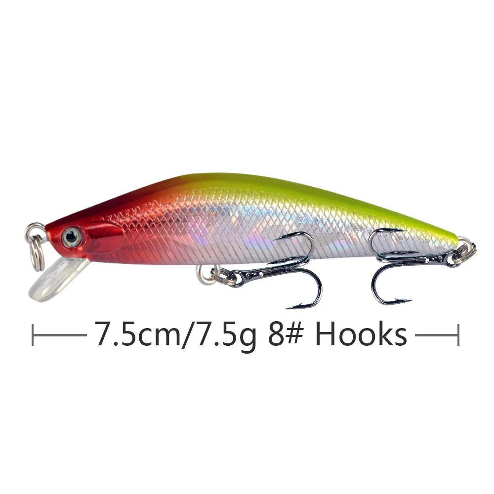Señuelo Pececillo con Ojos 3D – Crankbait Wobbler de Plástico