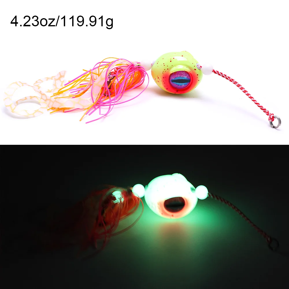 Kabura Jig Head Tai Snapper con falda de goma – Señuelo para jigging - imagen 4