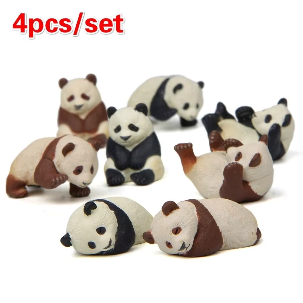 Estatuilla Panda de resina para jardín miniatura y micro paisaje
