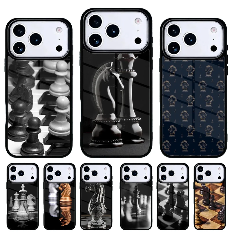 Funda iPhone Dark Horse tablero de ajedrez con carcasa trasera