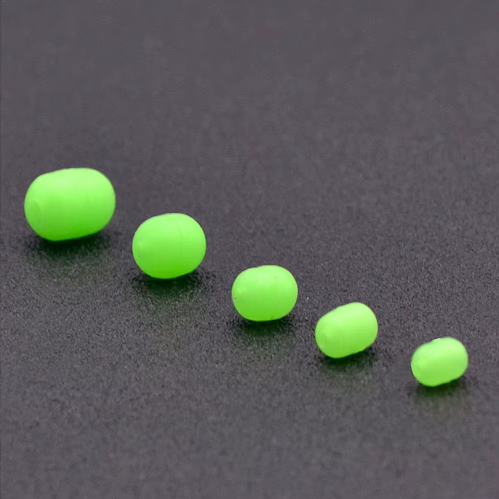 Anzuelos Elllv Cuentas Luminosas Verdes – Taper beads cilíndricas agua salada - imagen 5