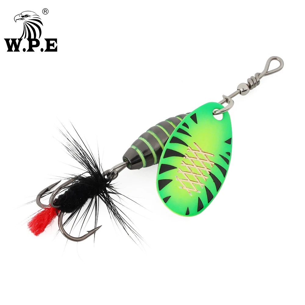 W.P.E Spinner Latón - Cuchara con Anzuelo Triple