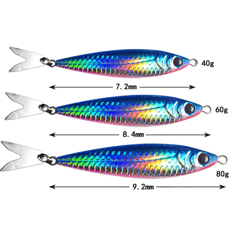 Señuelo Jig Lento UV Metálico para Pesca en Mar - imagen 3
