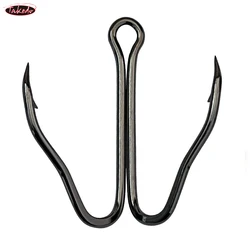 TAKEDO 3551 – Anzuelo doble mango corto acero carbono para rana