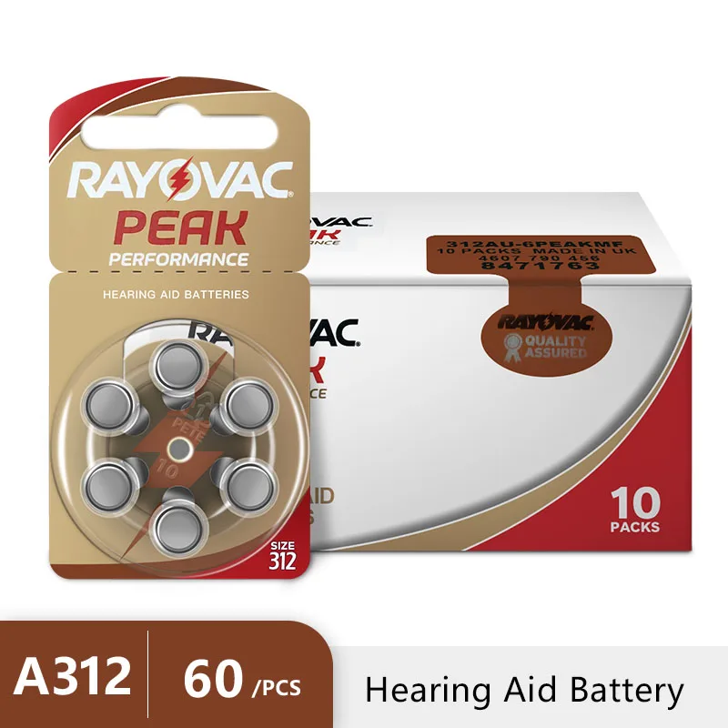 Baterías Rayovac PEAK 312 para audífonos de aire zinc - imagen 2