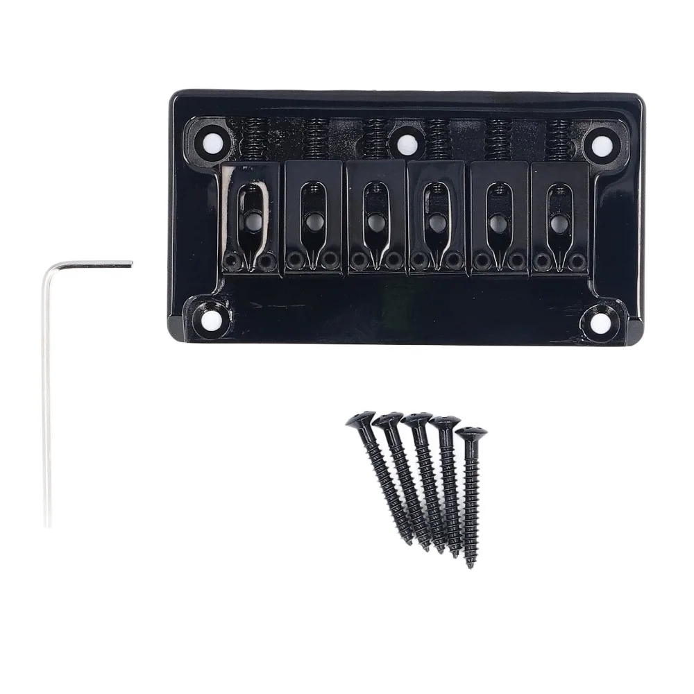Puente hardtail para guitarra eléctrica de aleación de zinc negro