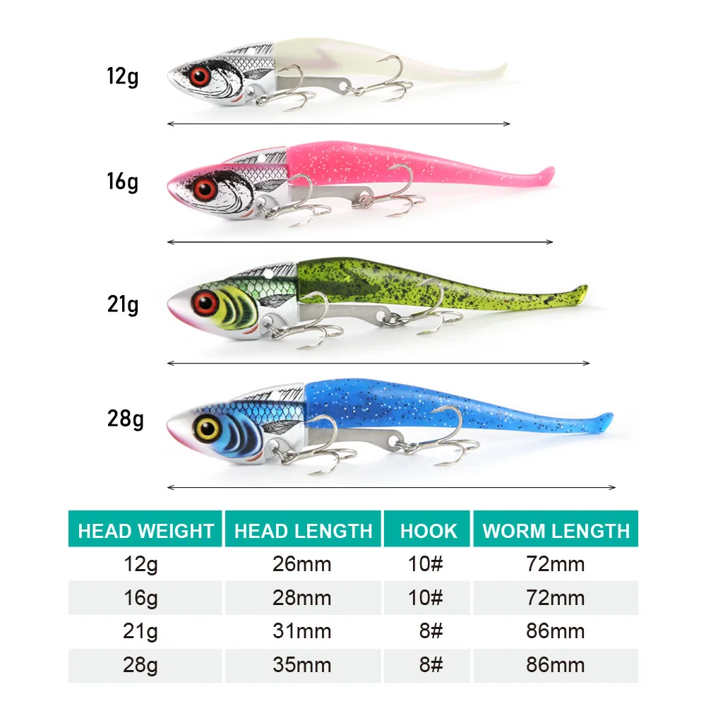 FSTK 2024 Jig Head Glow Shad – Señuelo efectivo para lubina - imagen 5