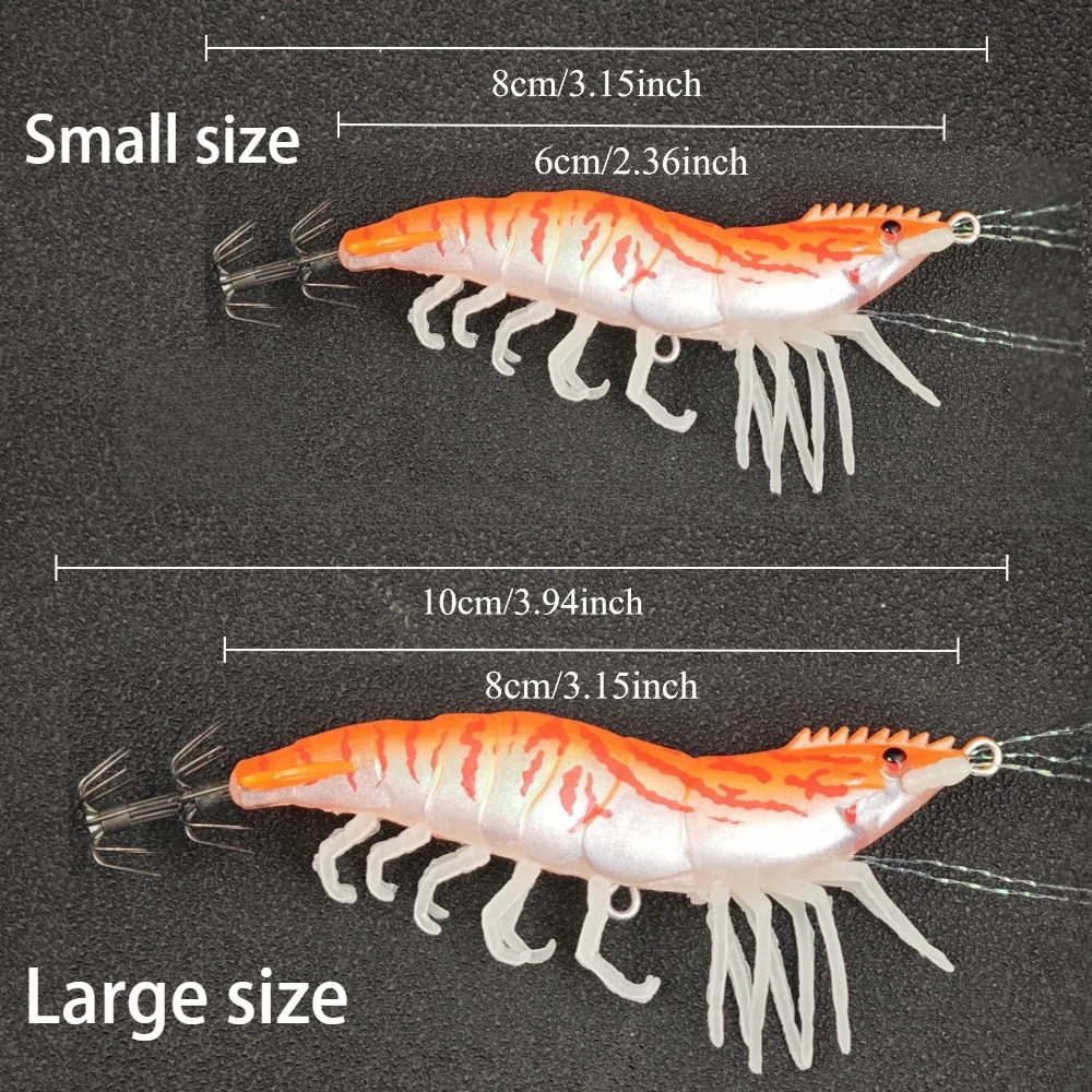 Señuelos UV luminosos para calamares y camarones con anzuelos - imagen 2