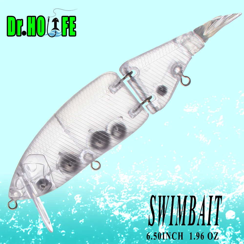 Dr.Holife señuelo articulado Shad Glider sin pintar para depredadores - imagen 2