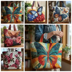 Bolso de viaje ligero vintage con patrones 3D mariposas