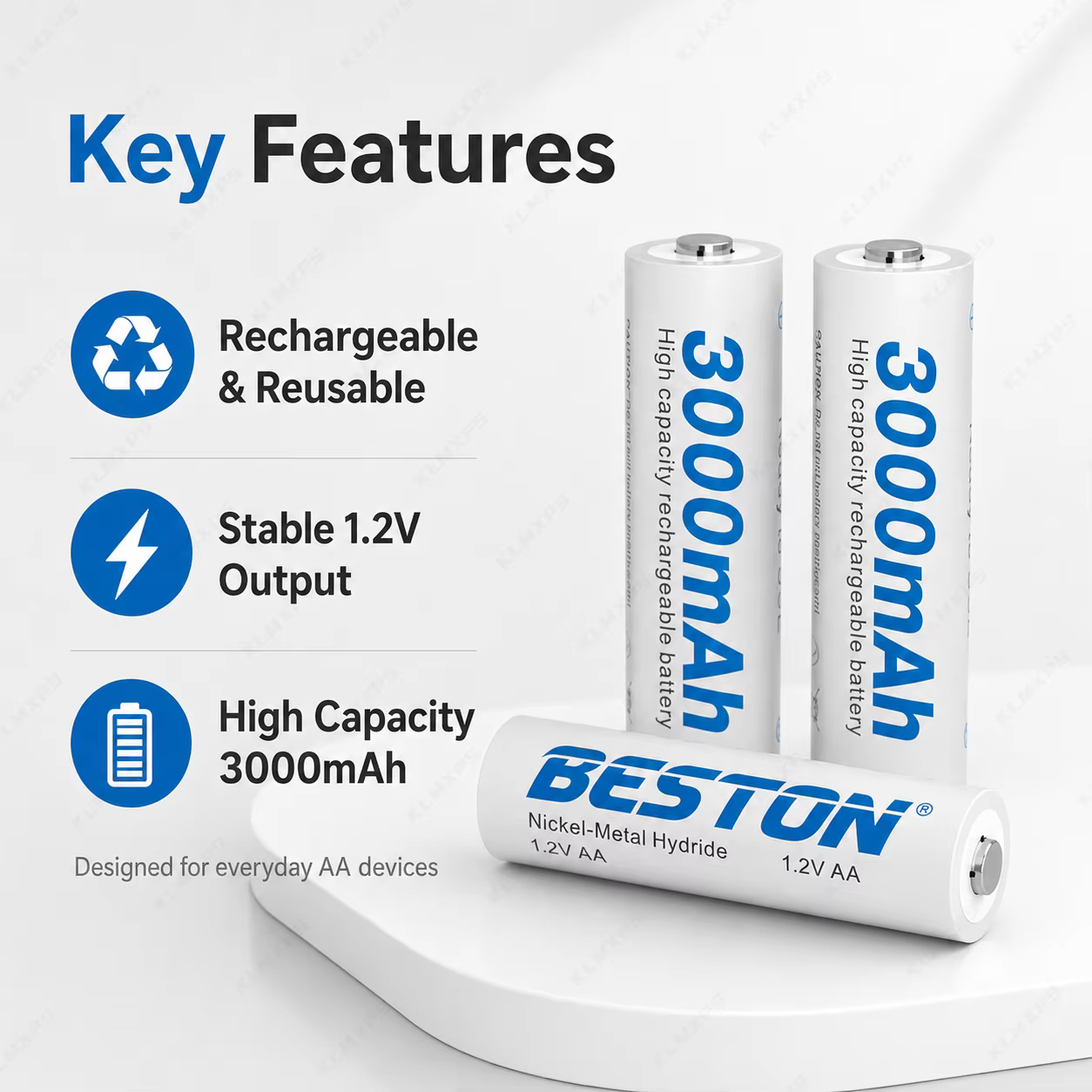 Pilas recargables AA Ni-MH 1,2 V para micrófono y ratón - imagen 5